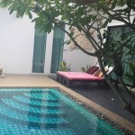 3 BR pool villa Bang Jo for rent - swimming pool with sun louger